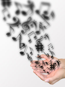 メロディが手のひらから湧き上がる